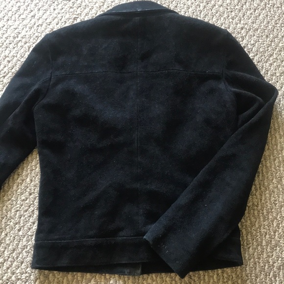 100% SOFT COW LEATHER BLACK MOTO JACKET - Picture 4 of 5